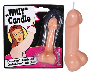 WILLY Candle hautfarben